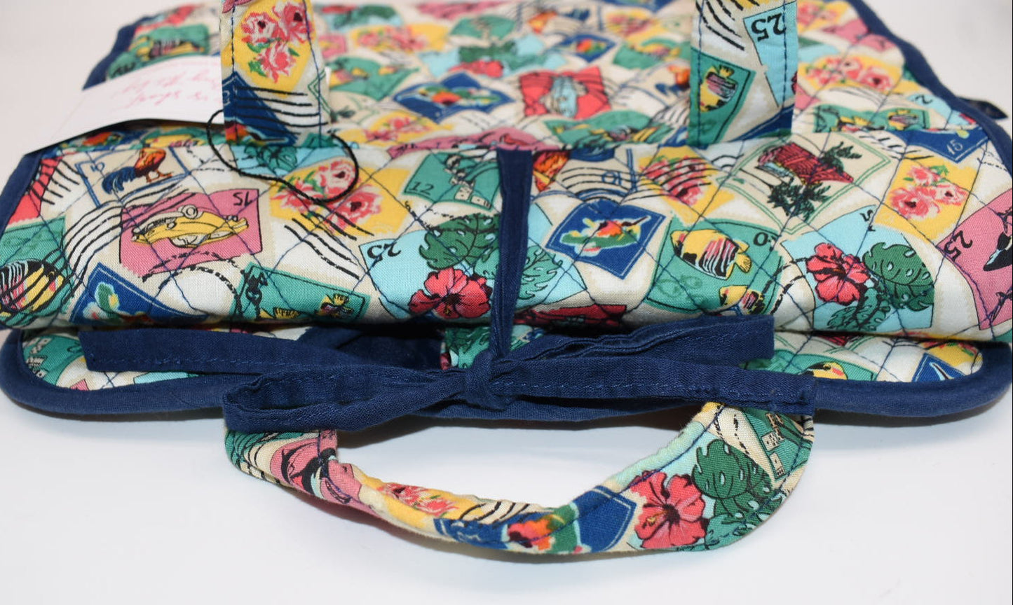 Vera Bradley Hanging Travel Organizer in "Cuban Stamps" Pattern