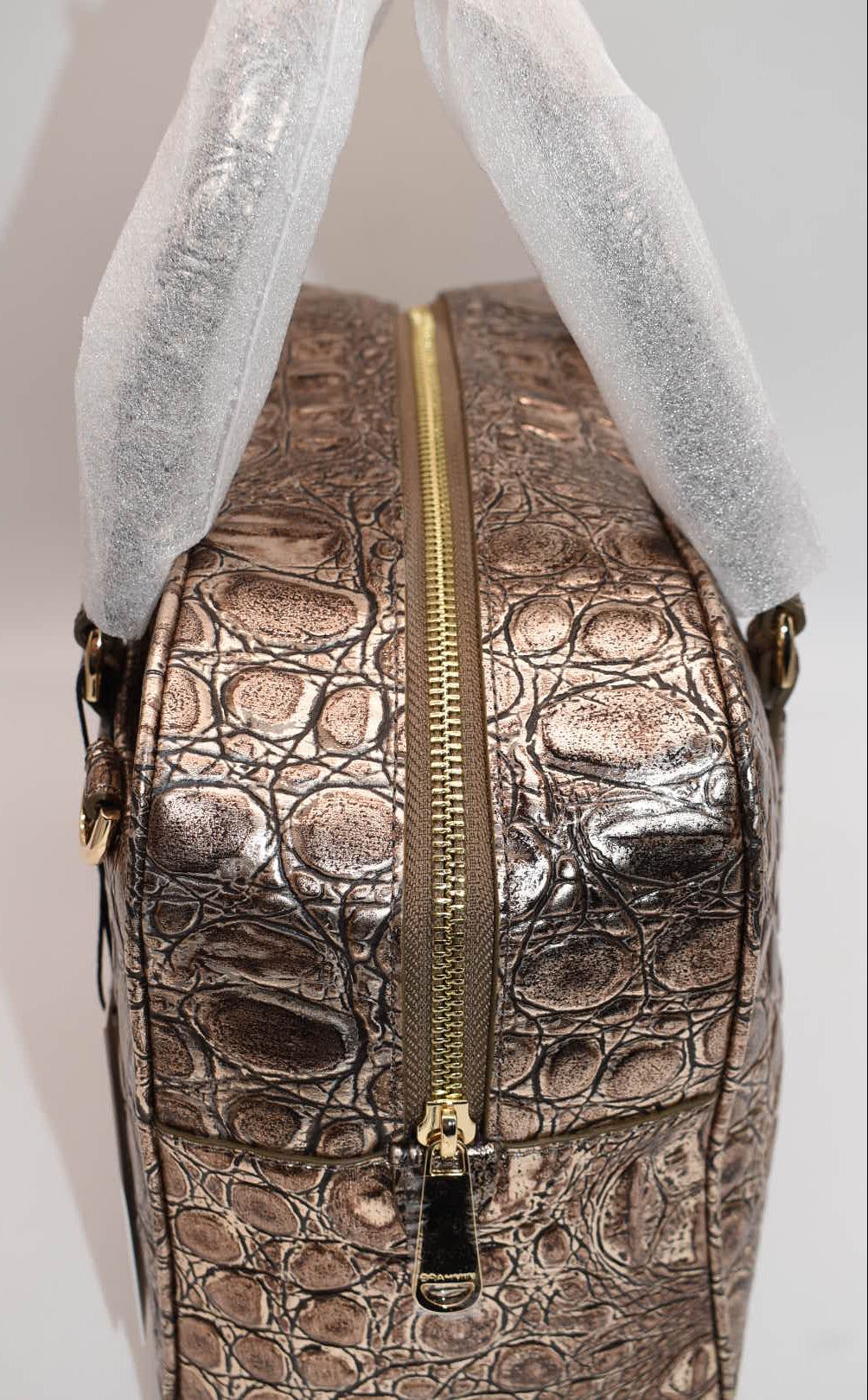 Brahmin Marissa Satchel Bag in Bronze Nebula