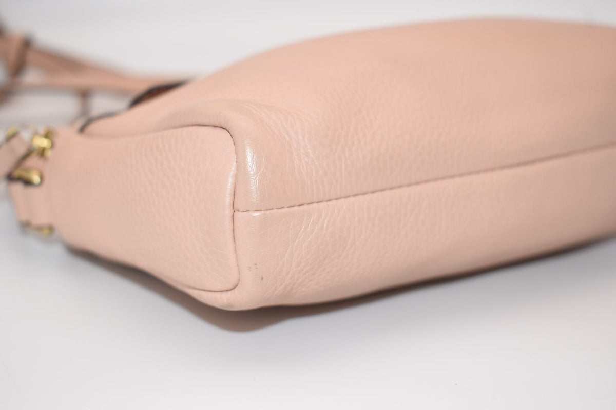 Vera Bradley RFID Mallory Petite Leather Crossbody Bag in "Pink Sands"