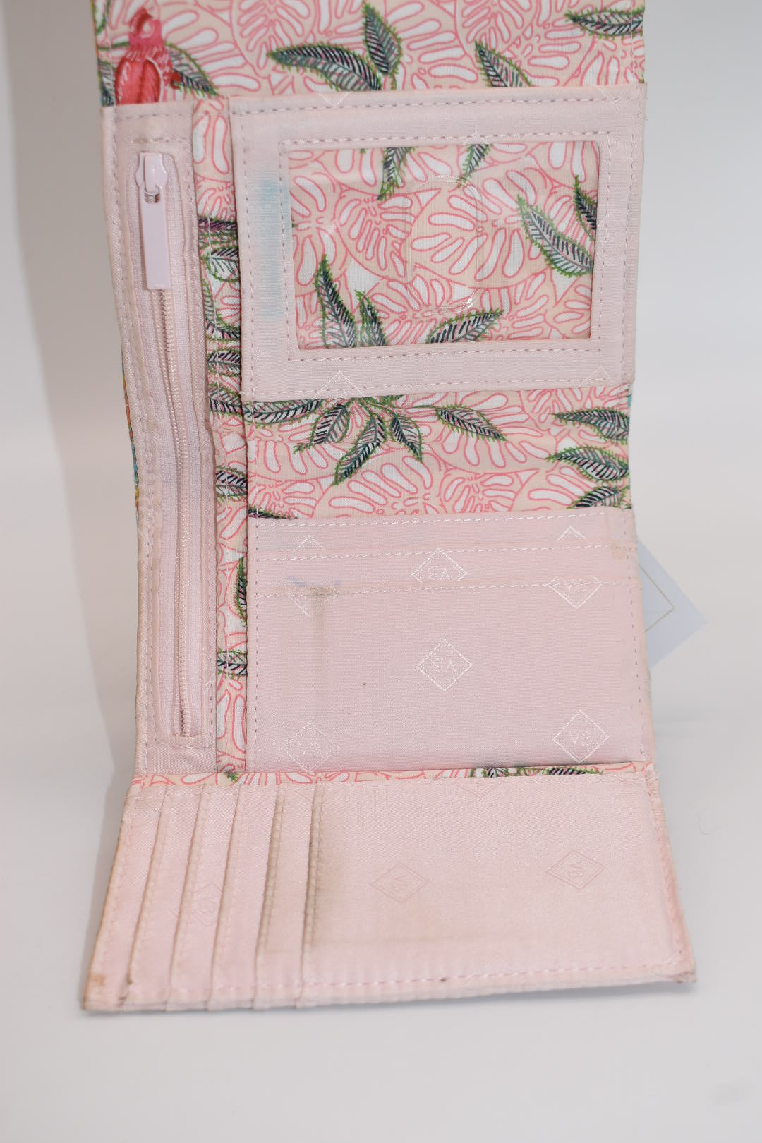 Vera Bradley RFID Riley Compact Wallet in "Rain Forest Canopy" Pattern