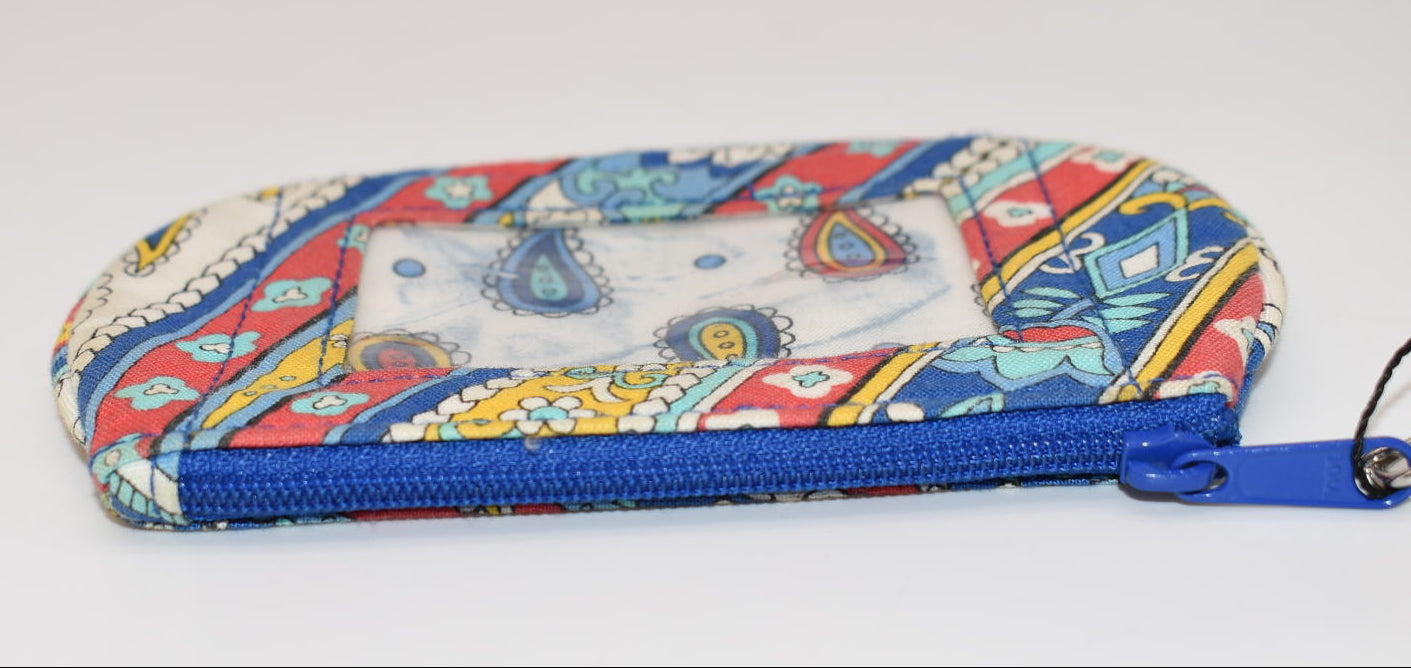 Vera Bradley Clip Zip ID Case in "Marina Paisley" Pattern