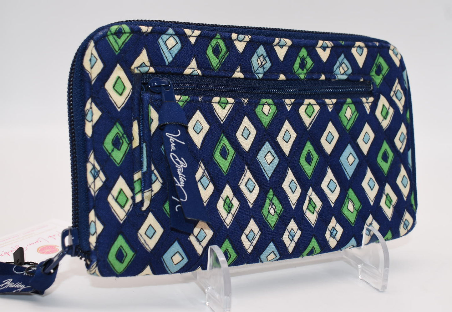 Vera Bradley Zip Around Wallet in "Mediterranean Blue" Pattern