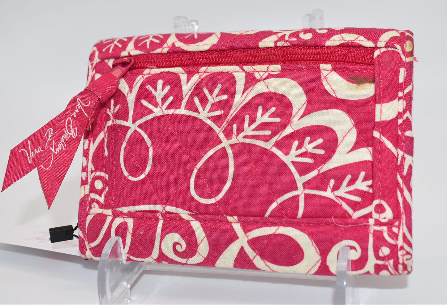 Vera Bradley Trifold Euro Wallet in "Twirly Birds Pink" Pattern