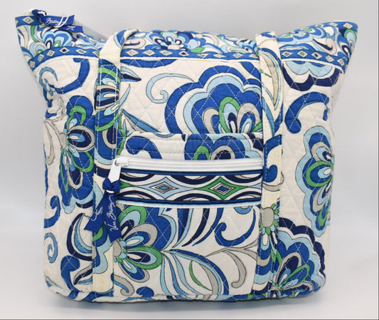 Vera Bradley Villager Tote Bag in "Mediterranean White" Pattern