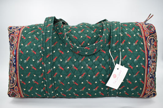 Vintage Vera Bradley XL Duffel Bag in "Golf Green -1995" Pattern