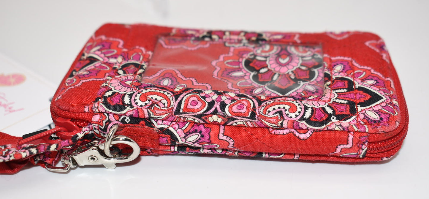 Vera Bradley "All in One" Wristlet in "Frankly Scarlet" Pattern