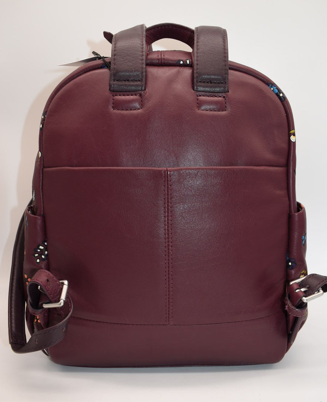 Vera Bradley Leather Carryall Backpack in "Mulled Wine" Pattern