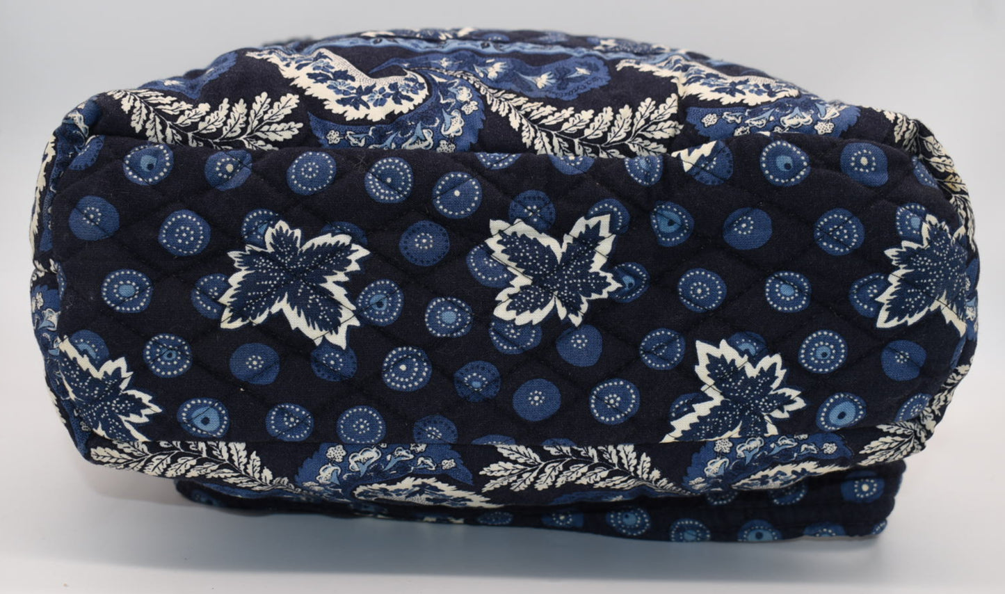 Vera Bradley Villager Tote Bag in "Blue Coin-2003" Pattern