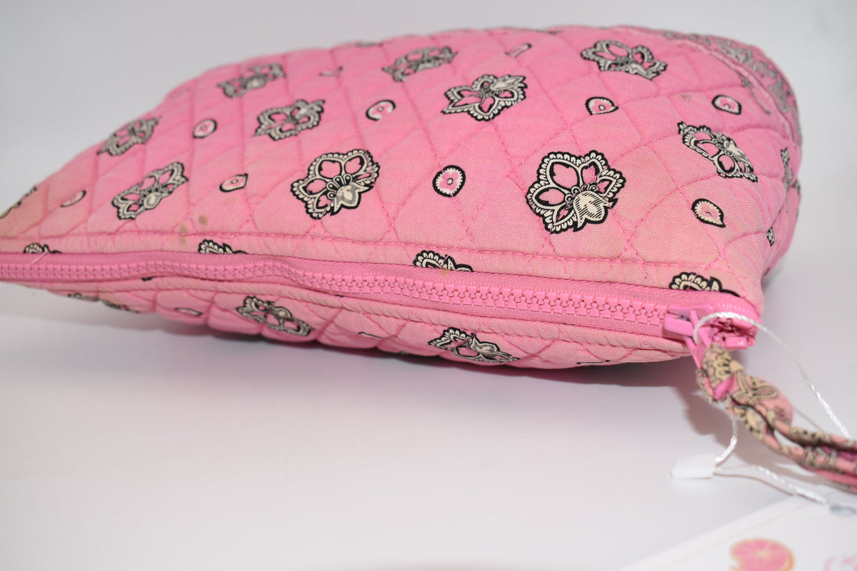 Vera Bradley XL Cosmetic Bag in "Pink Bandana" Pattern