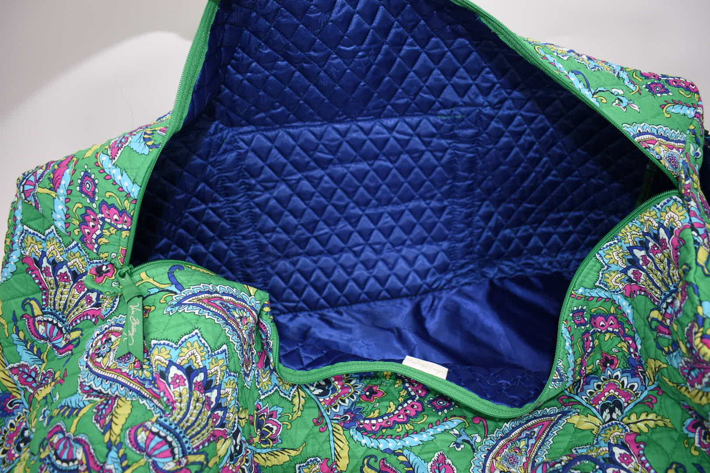 Vera Bradley XL Duffel Bag in "Emerald Paisley" Pattern