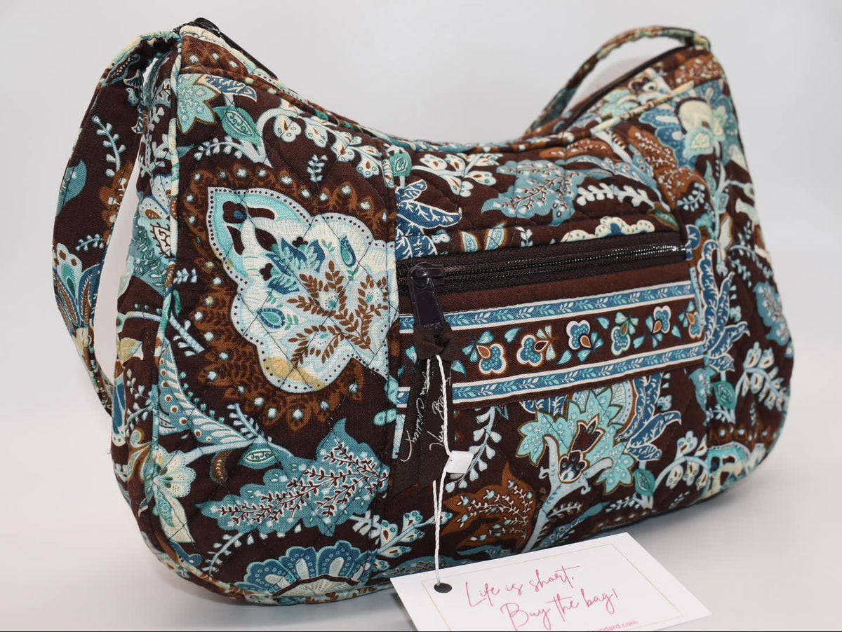 Vera Bradley Hobo Shoulder Bag in "Java Blue" Pattern