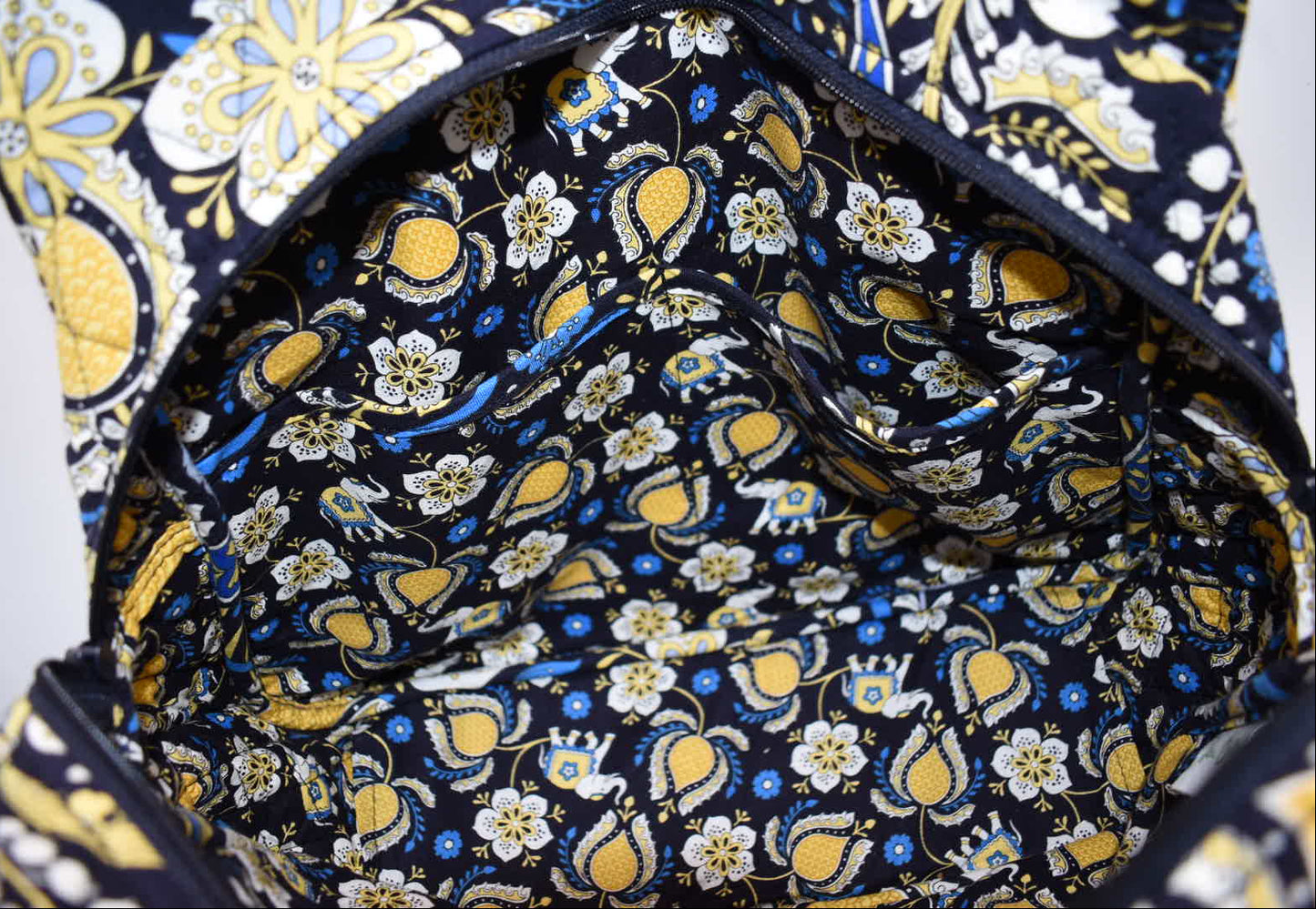 Vera Bradley Sweet Pleat Zip Tote Bag in "Ellie Blue" Pattern