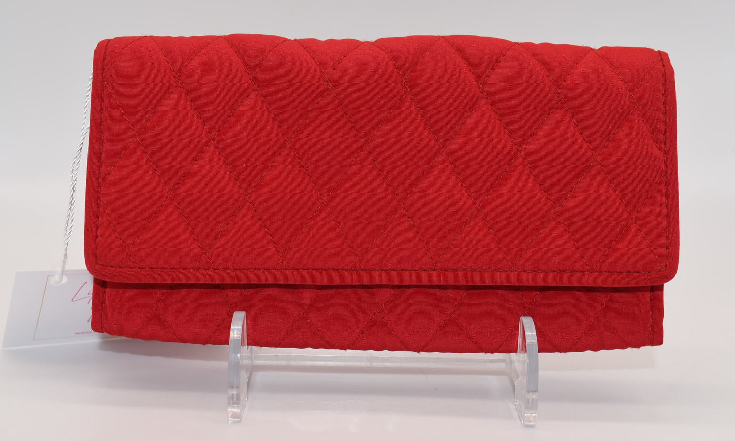 Vera Bradley Microfiber Clutch Wallet in Red