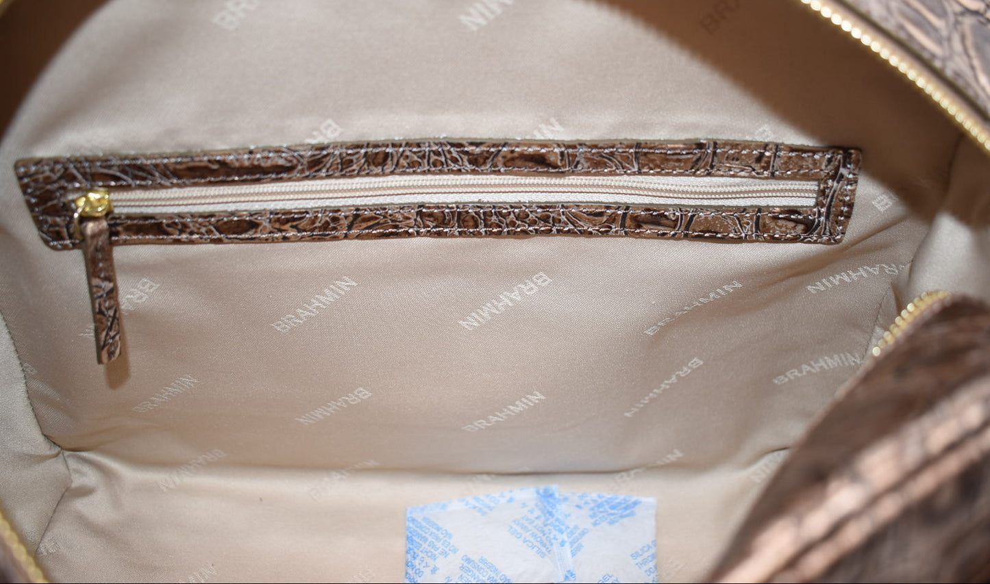 Brahmin Marissa Satchel Bag in Bronze Nebula