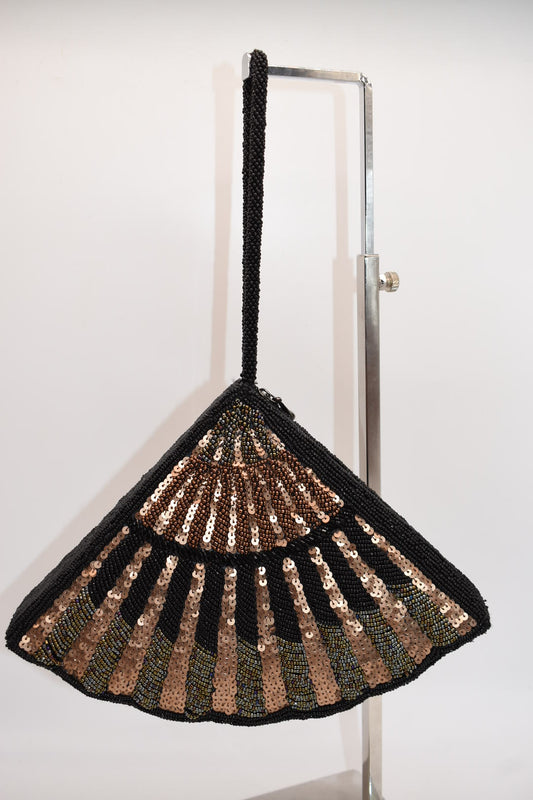 Chicos Sequin & Beaded Fan Wristlet