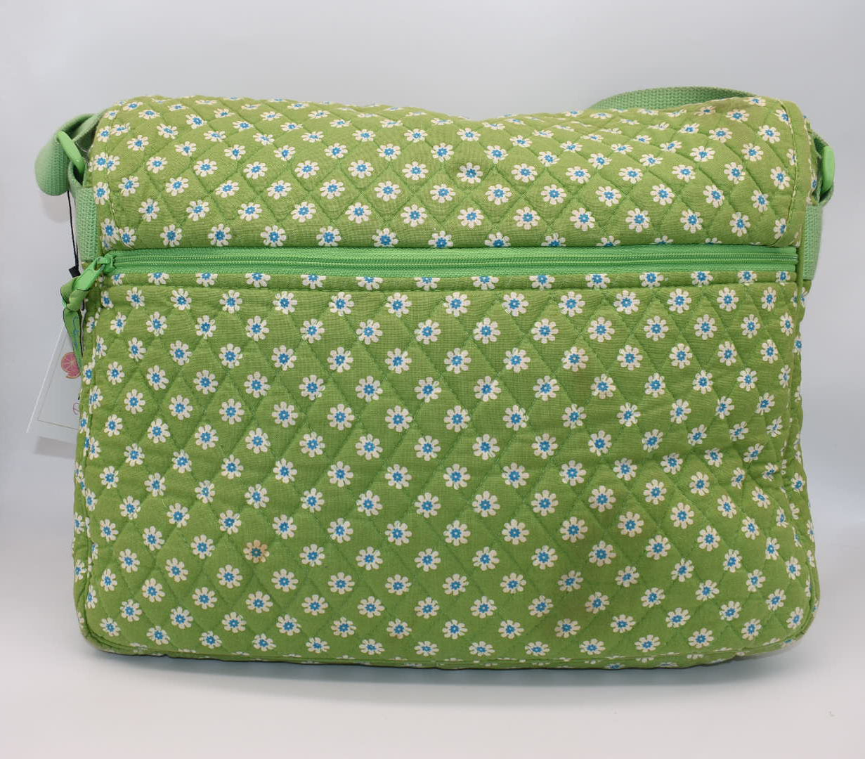 Vera Bradley Commuter Laptop Messenger Bag in "Apple Green" Pattern