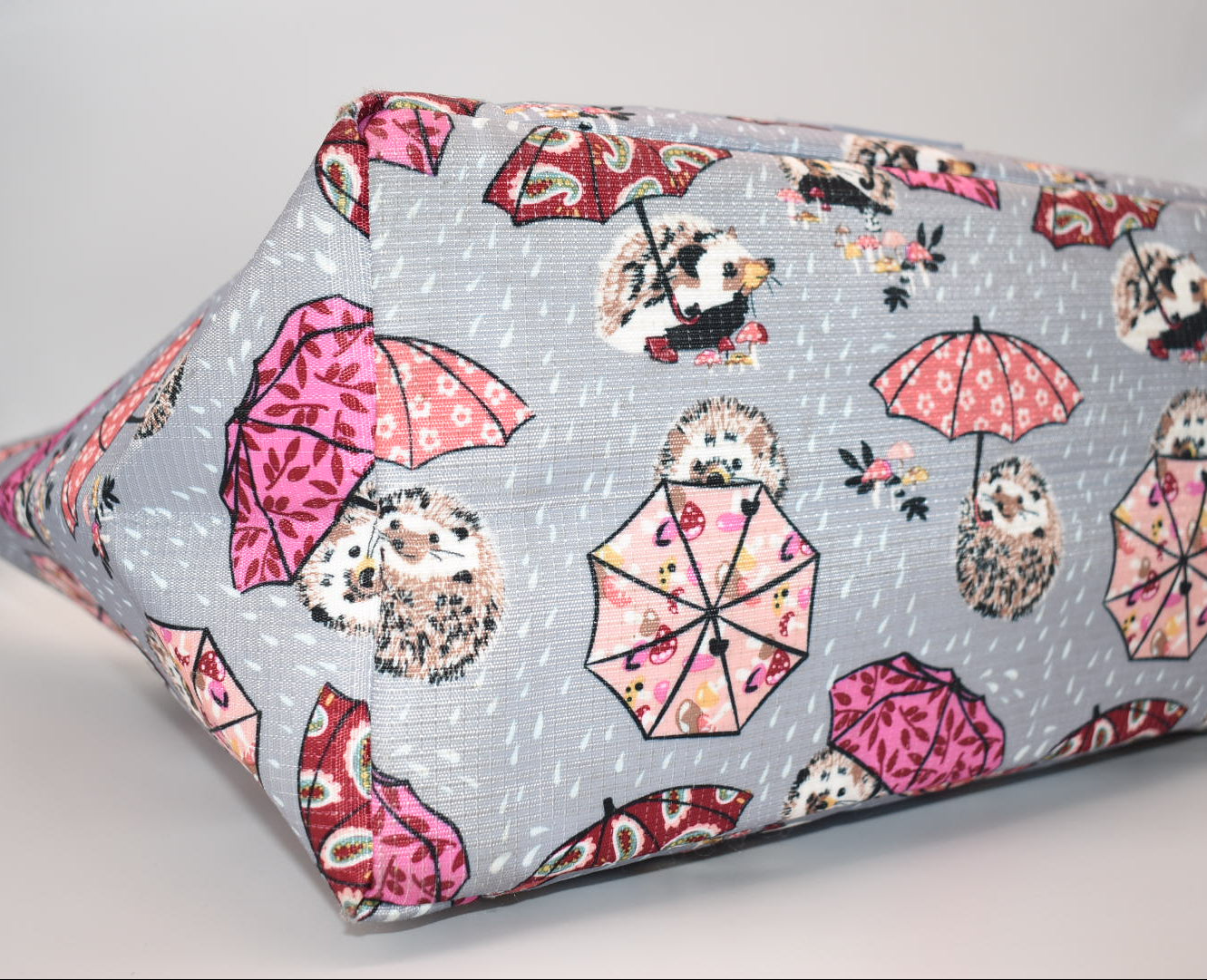 Vera Bradley Medium Family Tote Bag in "It's Raining Hedgehogs" Pattern