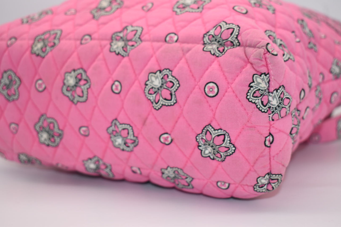 Vera Bradley Quilted Cotton Everyday Tote Bag in "Pink Bandana" Pattern