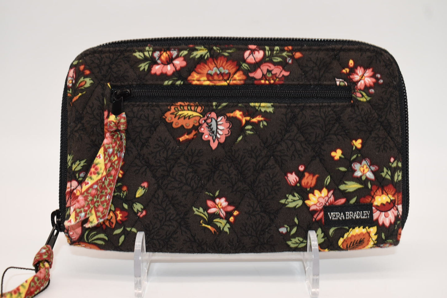 Vera Bradley Zip Around Wallet in "Chocolate" Pattern