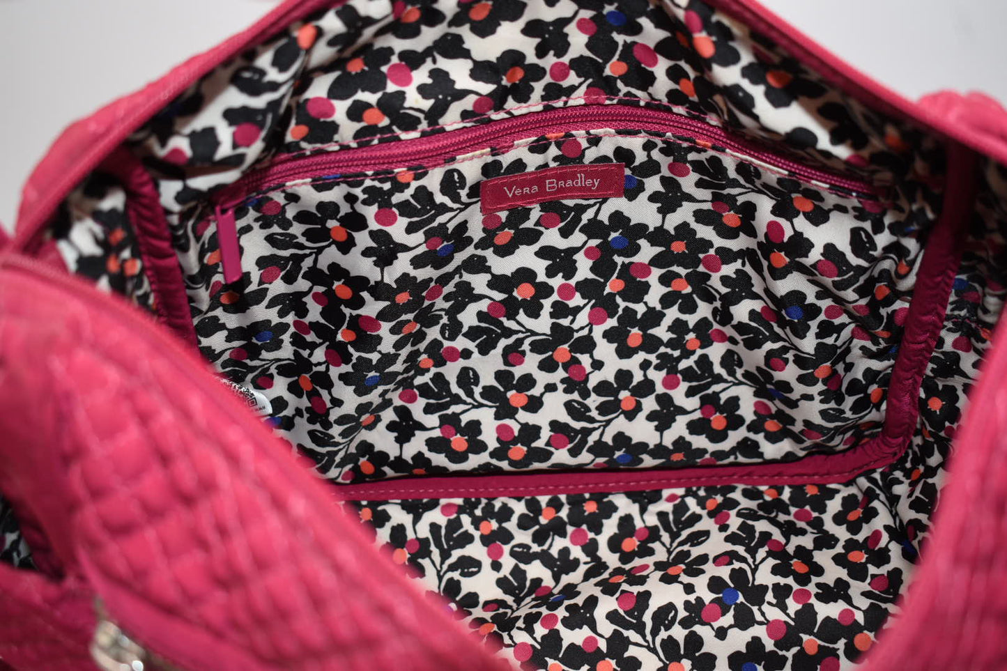 Vera Bradley Microfiber On The Go Convertible Shoulder Bag in Passion Pink