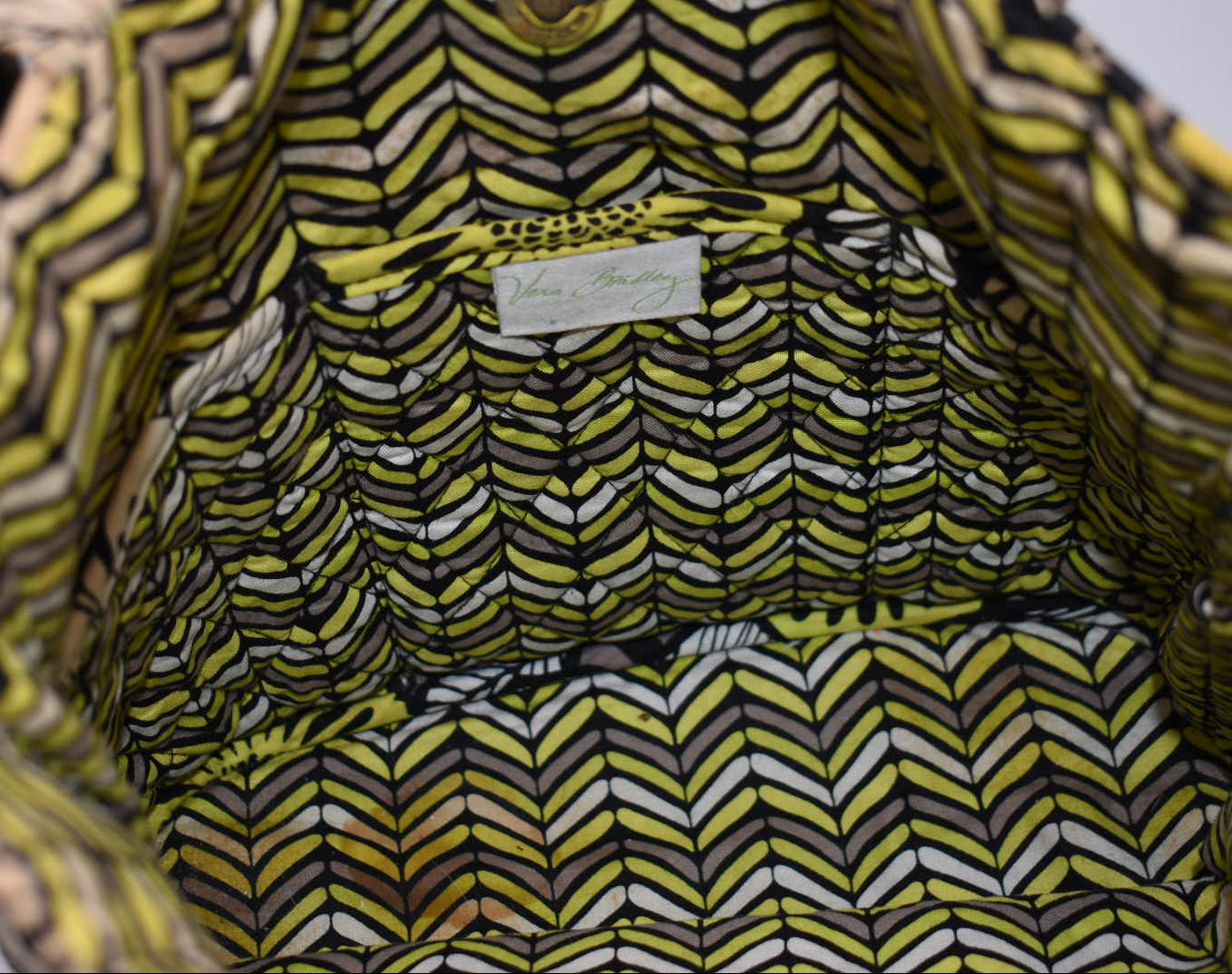 Vera Bradley Bucket Tote Bag in "Citron" Pattern