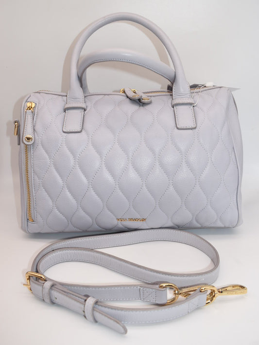 Vera Bradley Quilted Leather Marlo Satchel Bag in Ice Blue