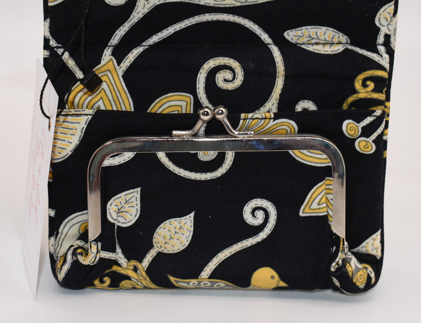 Vera Bradley "One for the Money" Bifold Wallet in Yellow Bird Pattern