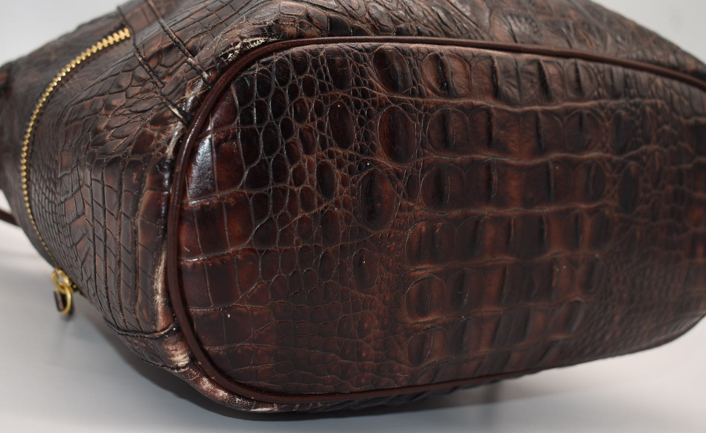 Vintage Brahmin Leather Shoulder Bucket Bag