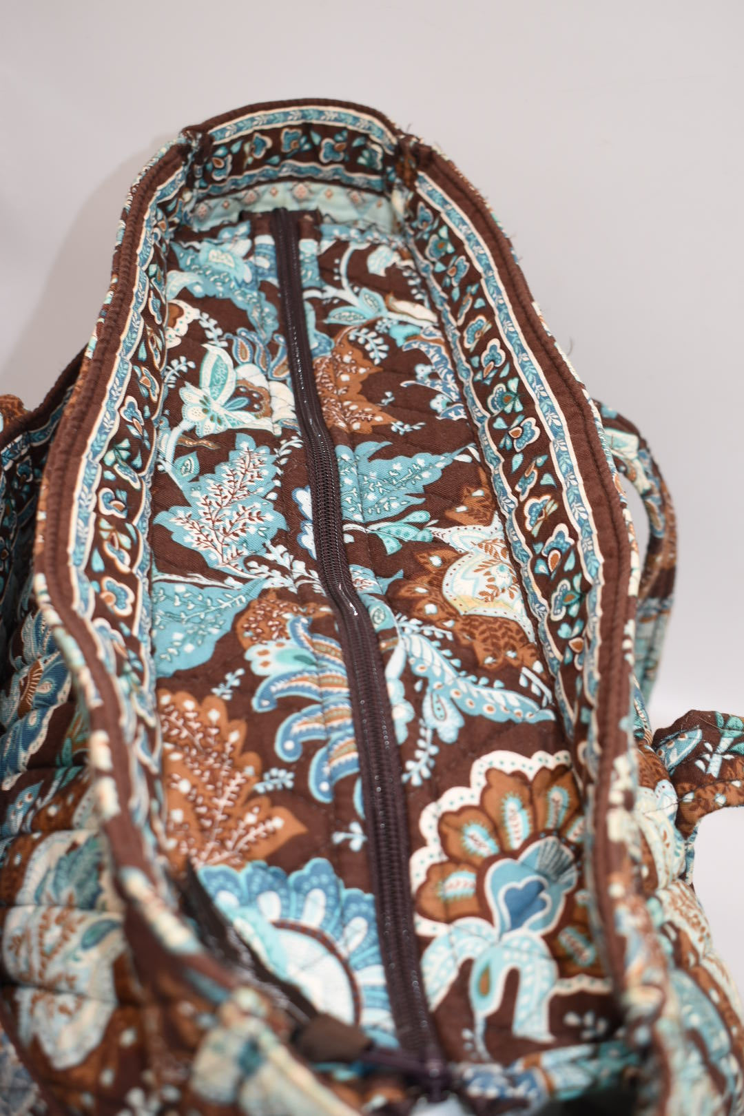 Vera Bradley Travel Zip Tote Bag in "Java Blue" Pattern