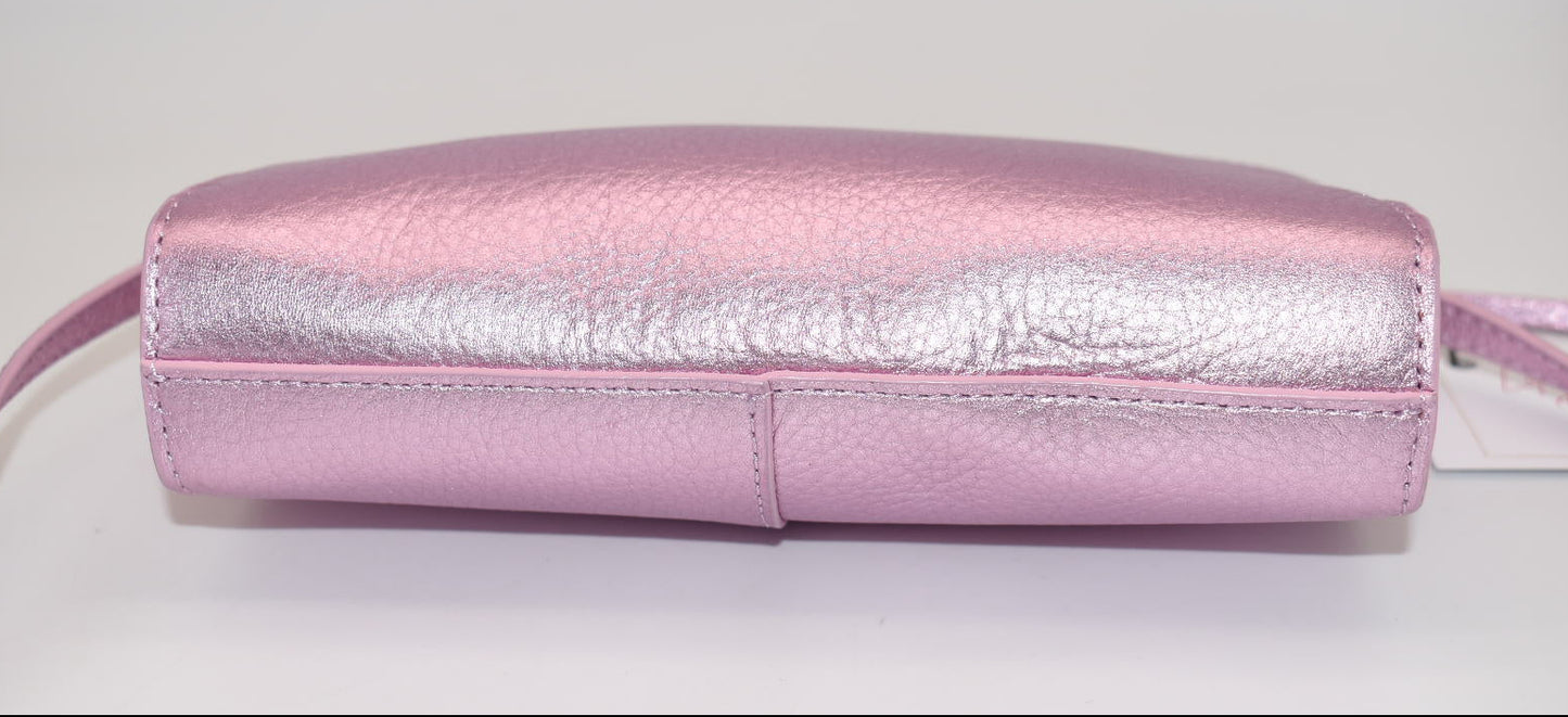 HOBO INTL Jewel Leather Crossbody Bag in Pink Metallic