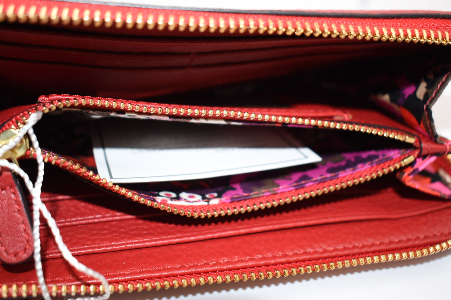 Vera Bradley Quilted Leather Georgia Wallet in Tango Red