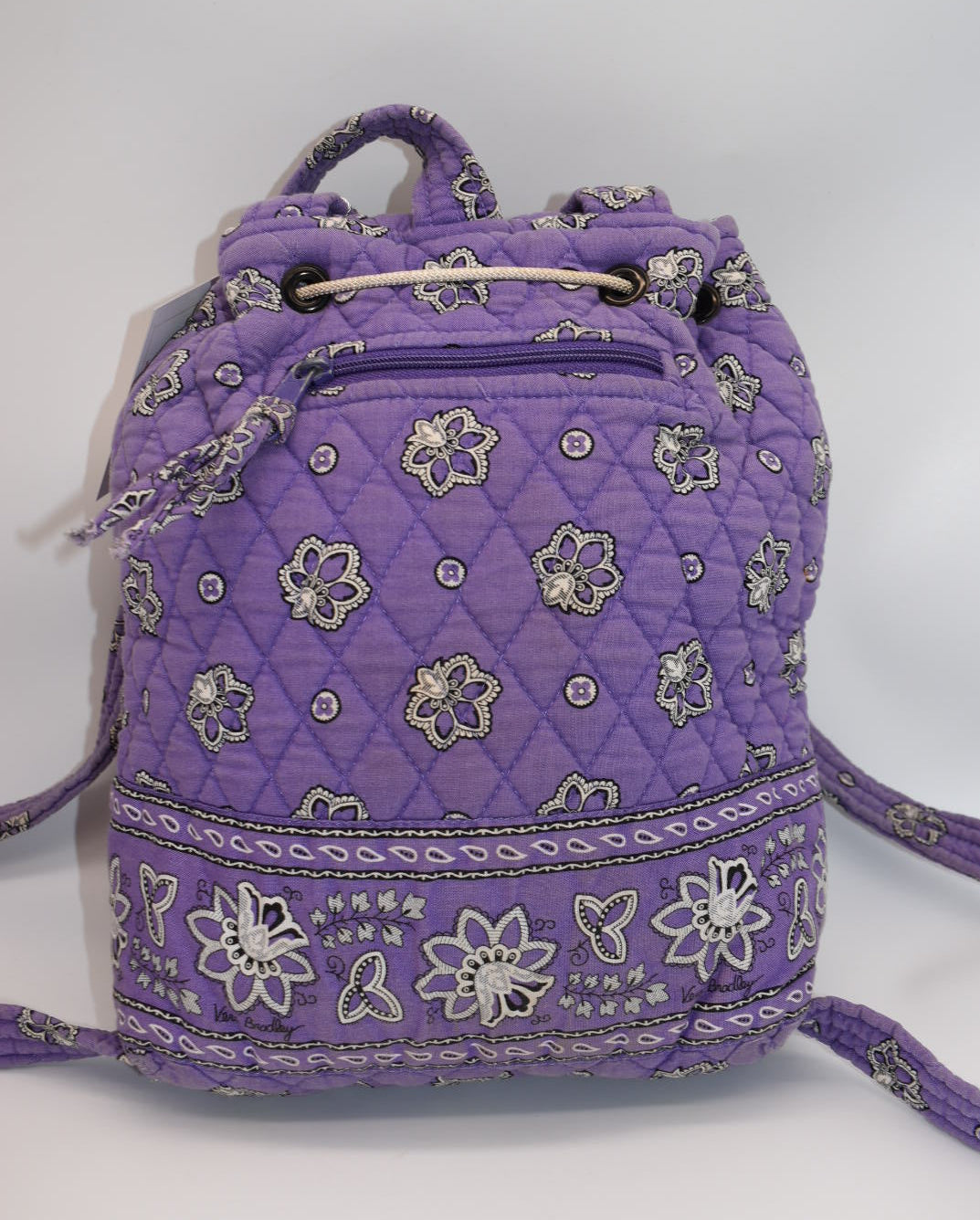 Vera Bradley Mimi Vintage Style Backpack in Purple Bandana