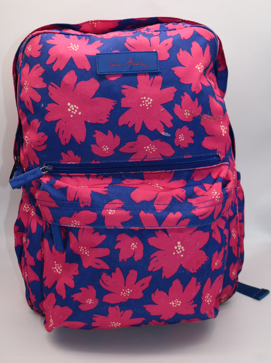 Vera Bradley XL Lighten Up Campus Backpack in "Art Poppies" Pattern