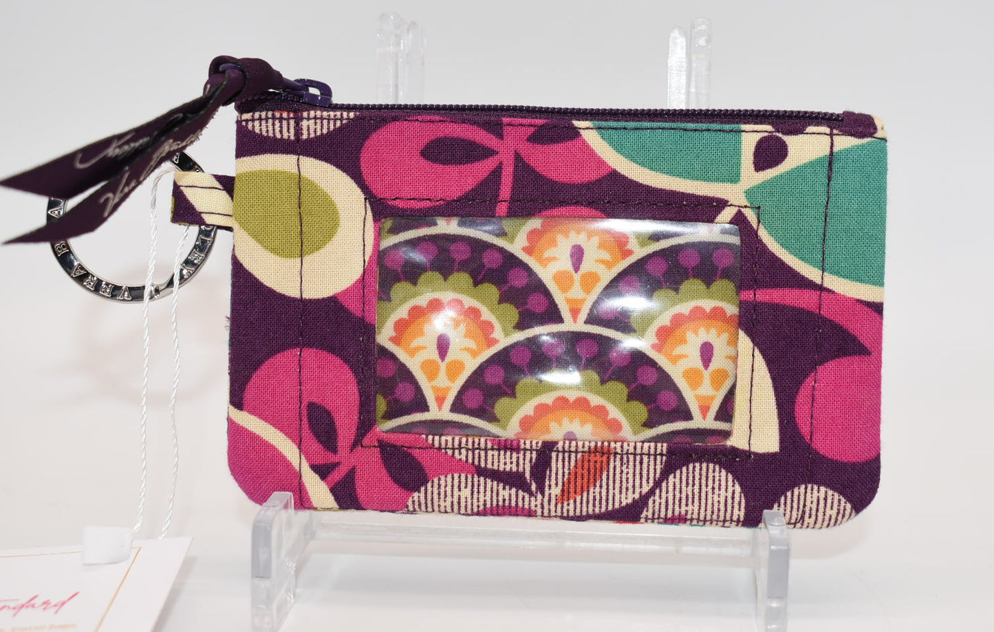 Vera Bradley Zip ID Case in "Plum Crazy" Pattern