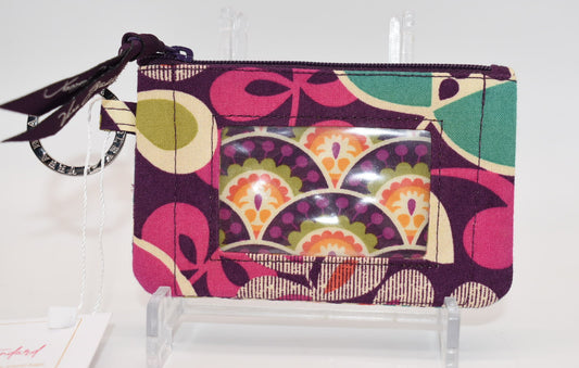 Vera Bradley Zip ID Case in "Plum Crazy" Pattern