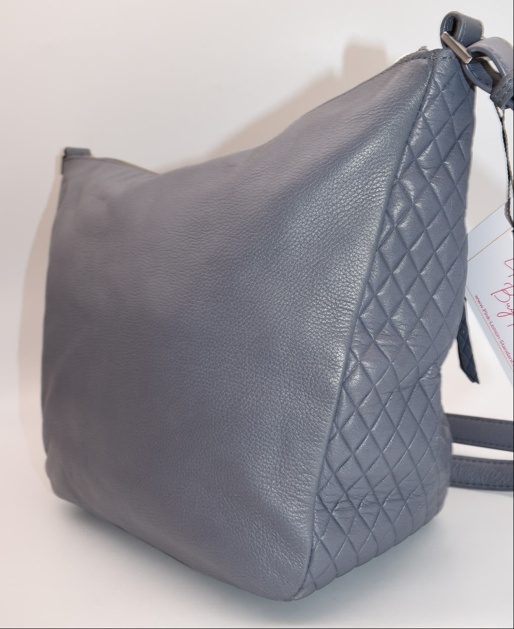 Vera Bradley Leather Carryall Shoulder Bag in Sycamore Carbon Gray