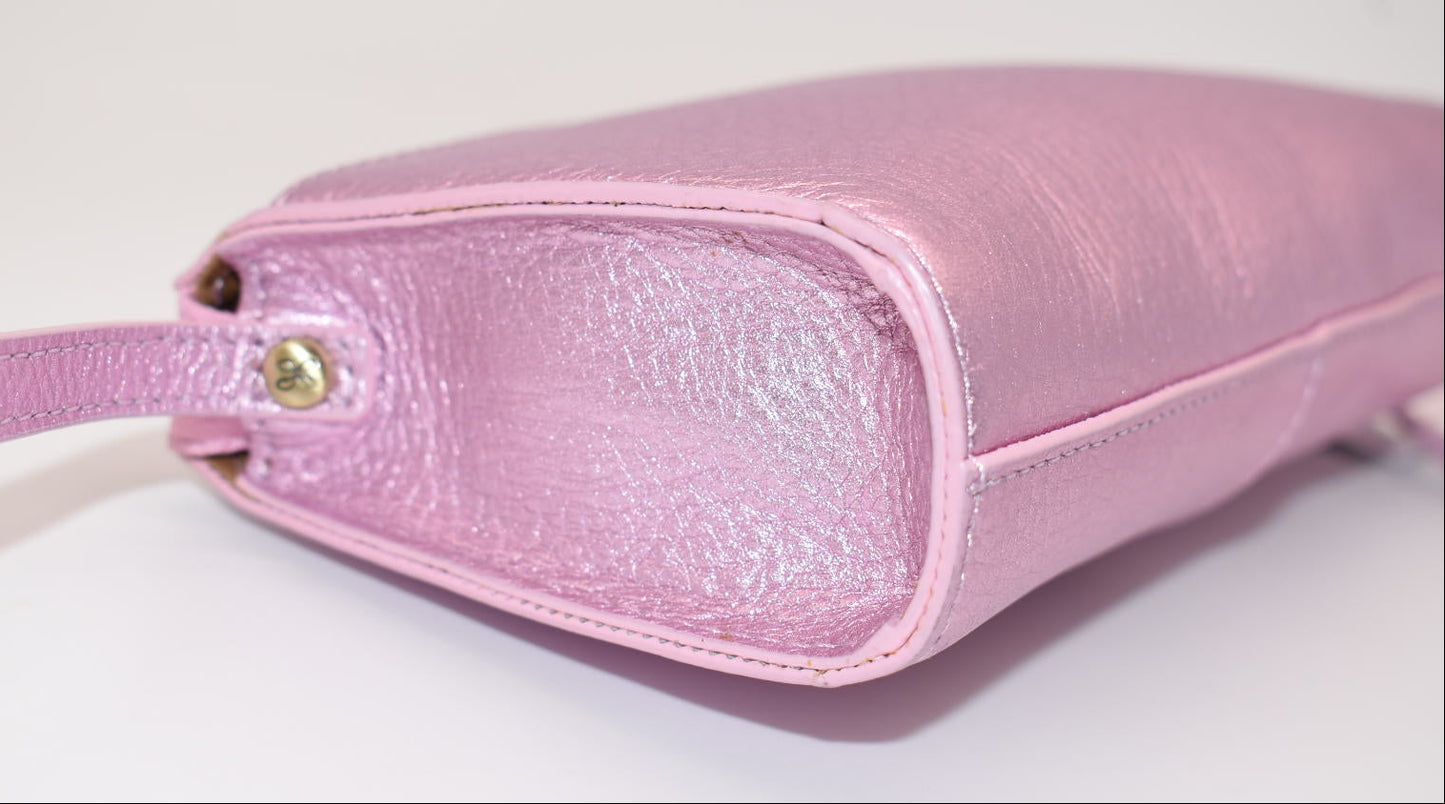 HOBO INTL Jewel Leather Crossbody Bag in Pink Metallic