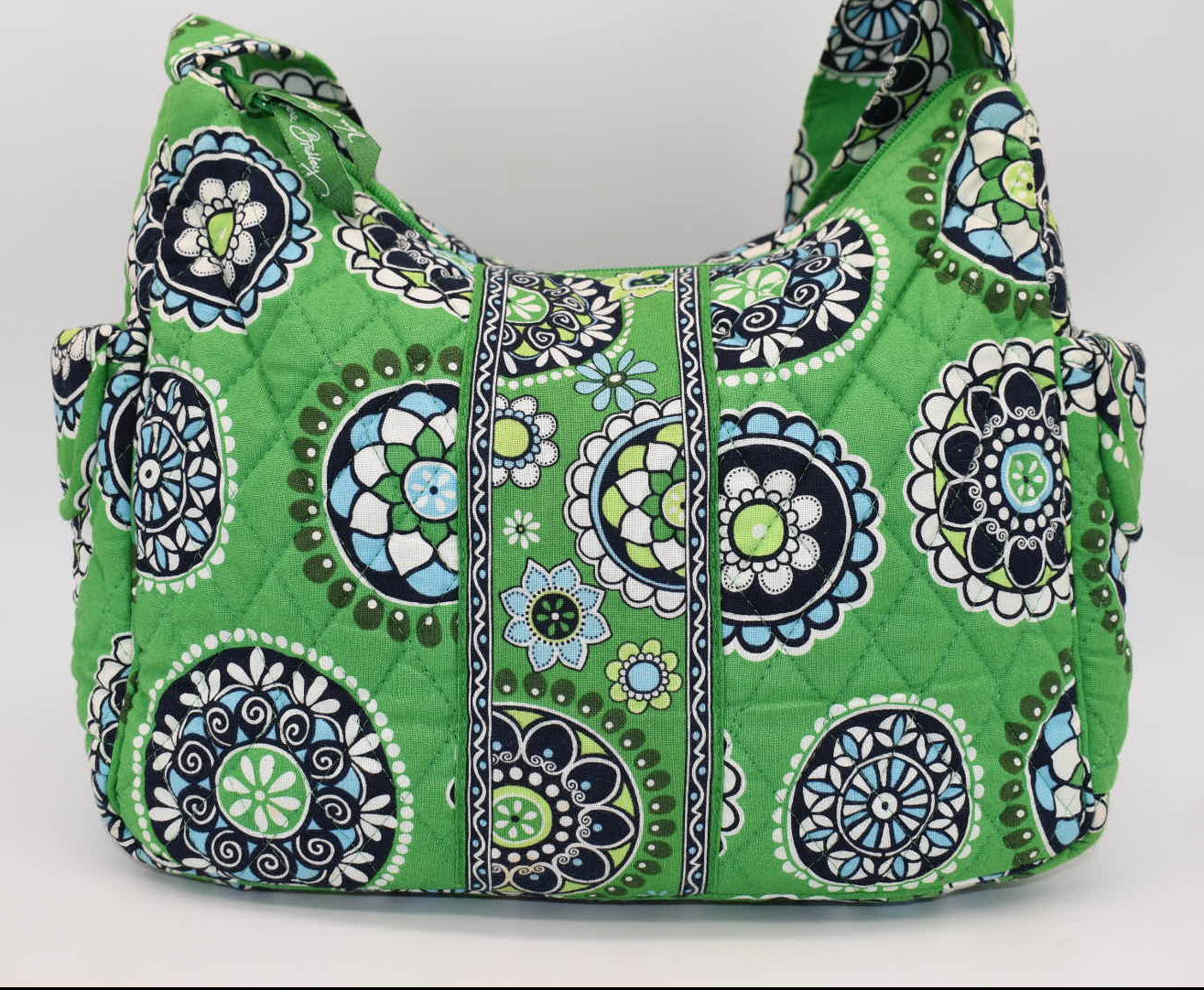 Vera Bradley On-the-Go Crossbody Bag in "Cupcakes Green" Pattern