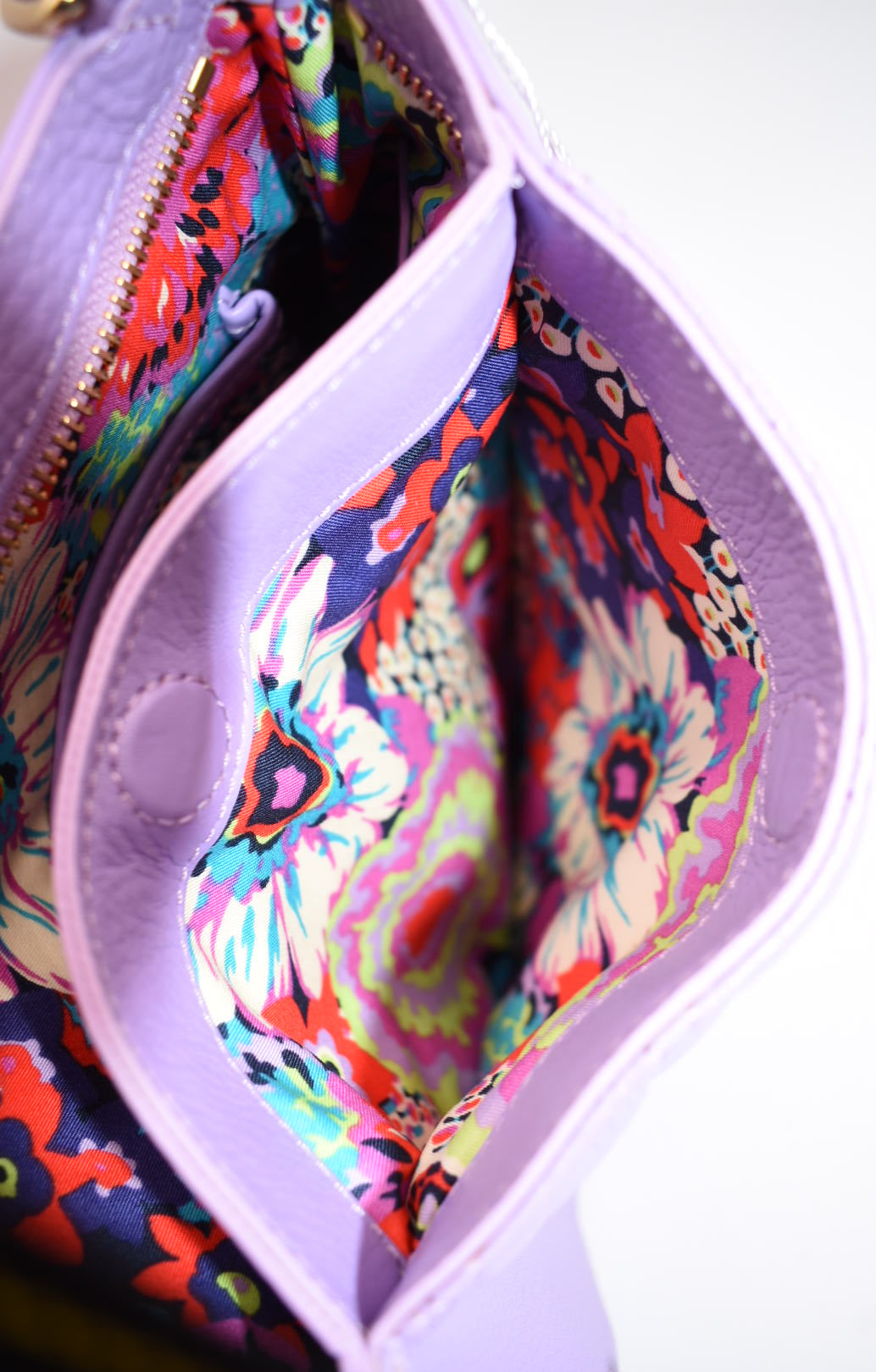 Vera Bradley Quilted Leather Molly Crossbody Bag in Lavendar