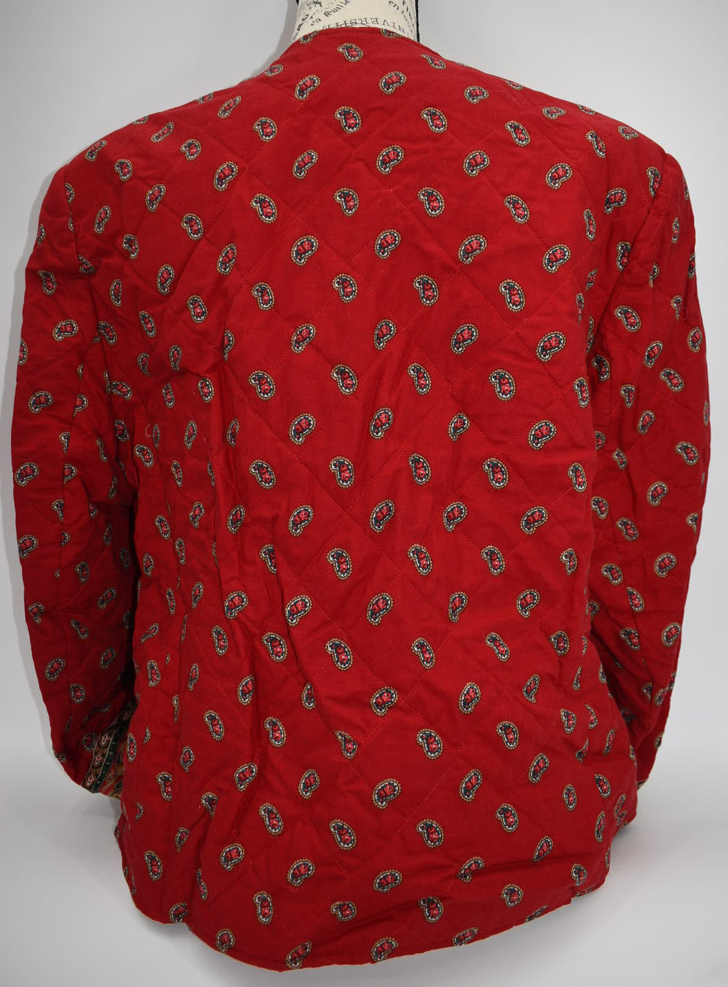 Vintage Vera Bradley Quilted Medium Jacket in "Apple Red - 1991" Pattern