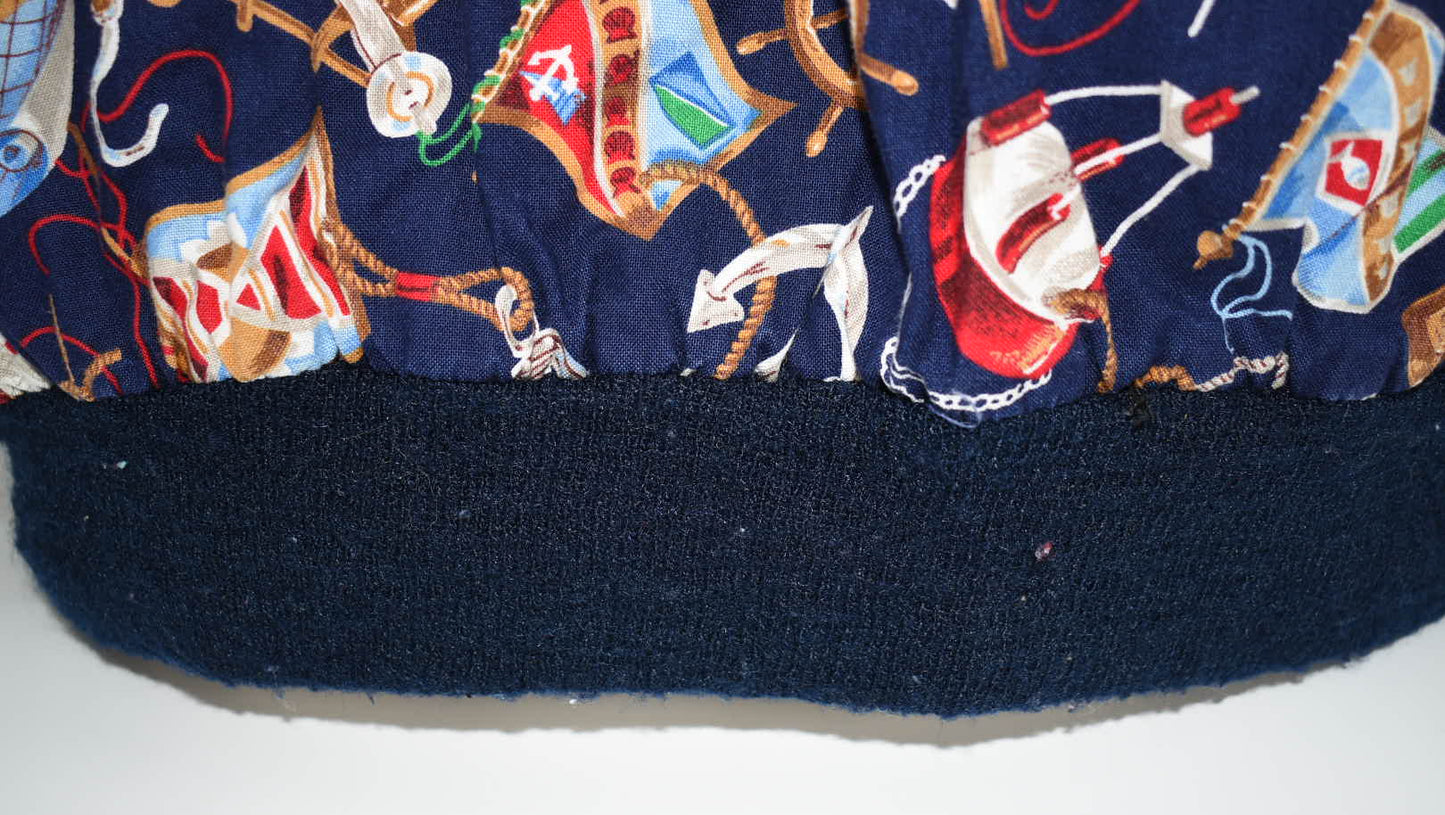 Vintage Vera Bradley Medium Reversible Zip Sports Jacket in "Regatta - 1994" Pattern