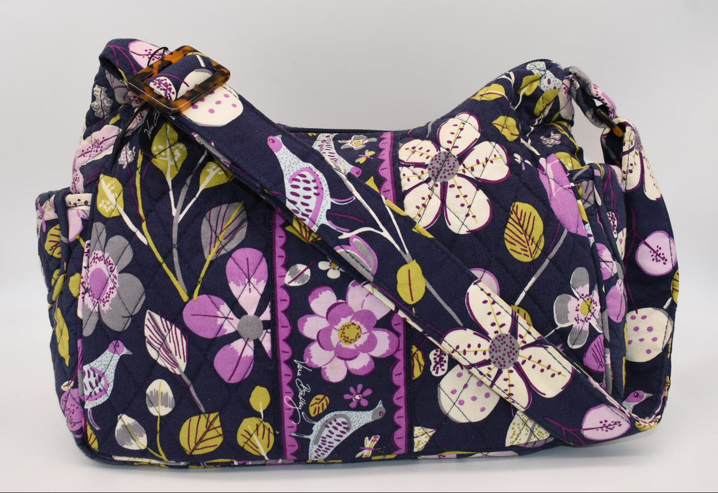 Vera Bradley On-the-Go Shoulder Bag in "Floral Nightingale" Pattern