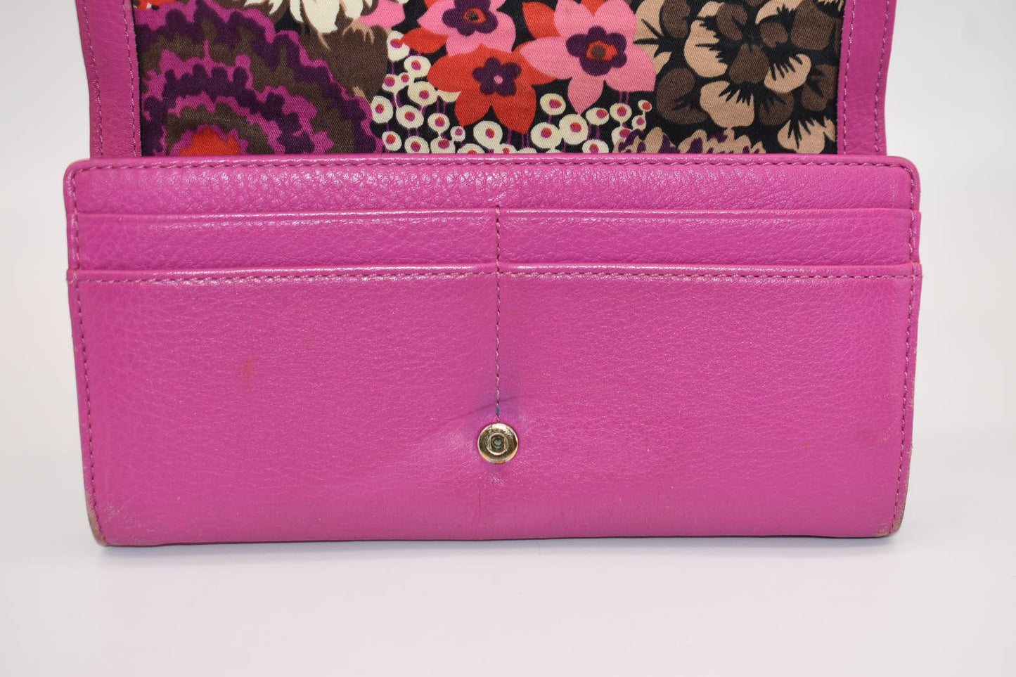 Vera Bradley Quilted Leather Audrey Wallet in Magenta