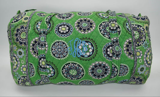 Vera Bradley Large Duffel Bag in "Cupcake Green" Pattern