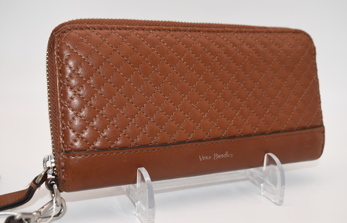 Vera Bradley Carryall RFID Accordion Wristlet in Mocha Brown