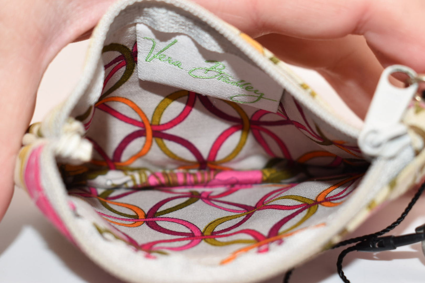 Vera Bradley Clip Zip ID Case in "Tea Garden" Pattern