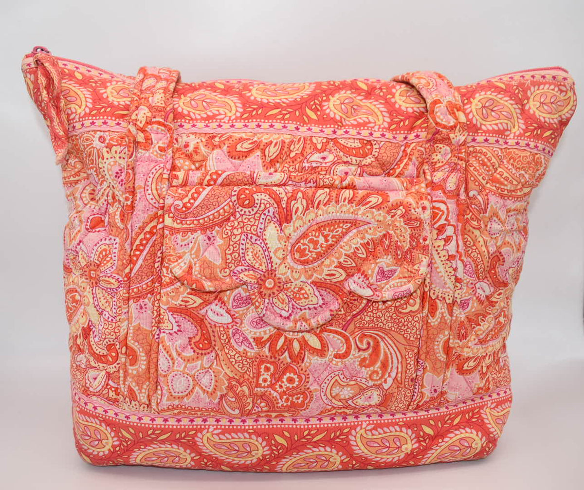 Vera Bradley Villager Tote Bag in "Sherbet" Pattern