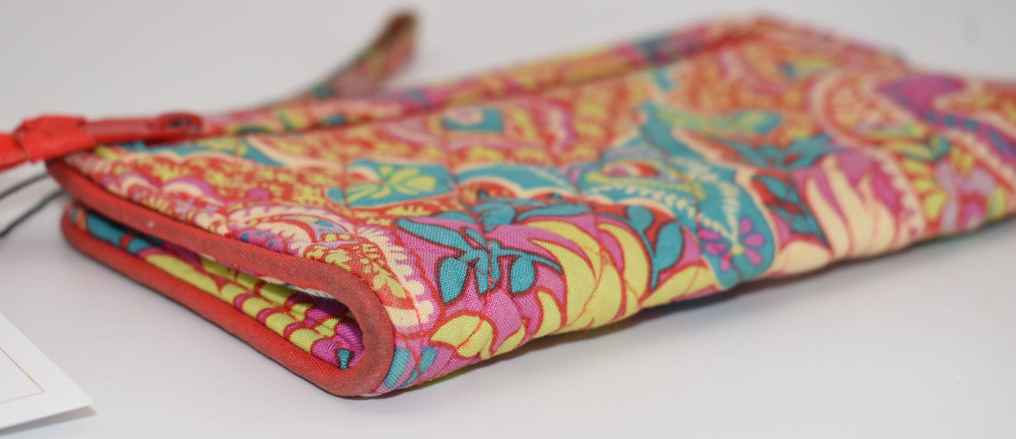 Vera Bradley Front Zip Wristlet in "Paisley in Paradise" Pattern