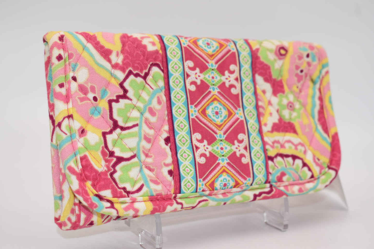 Vera Bradley Quilted Cotton Trifold Wallet in "Capri Melon" Pattern