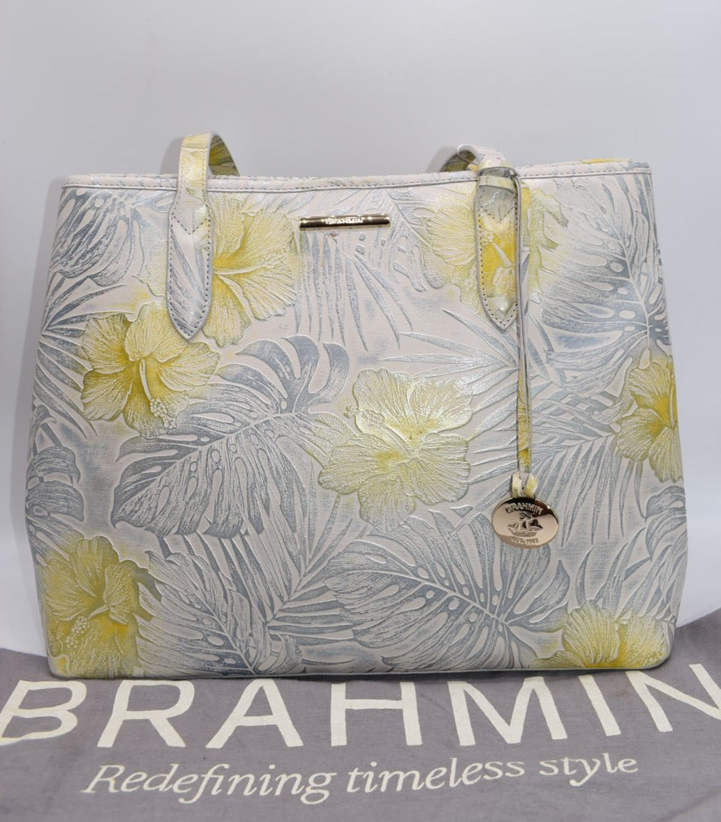Brahmin Medium Julian Tote Bag in Lemonade Nostalgia